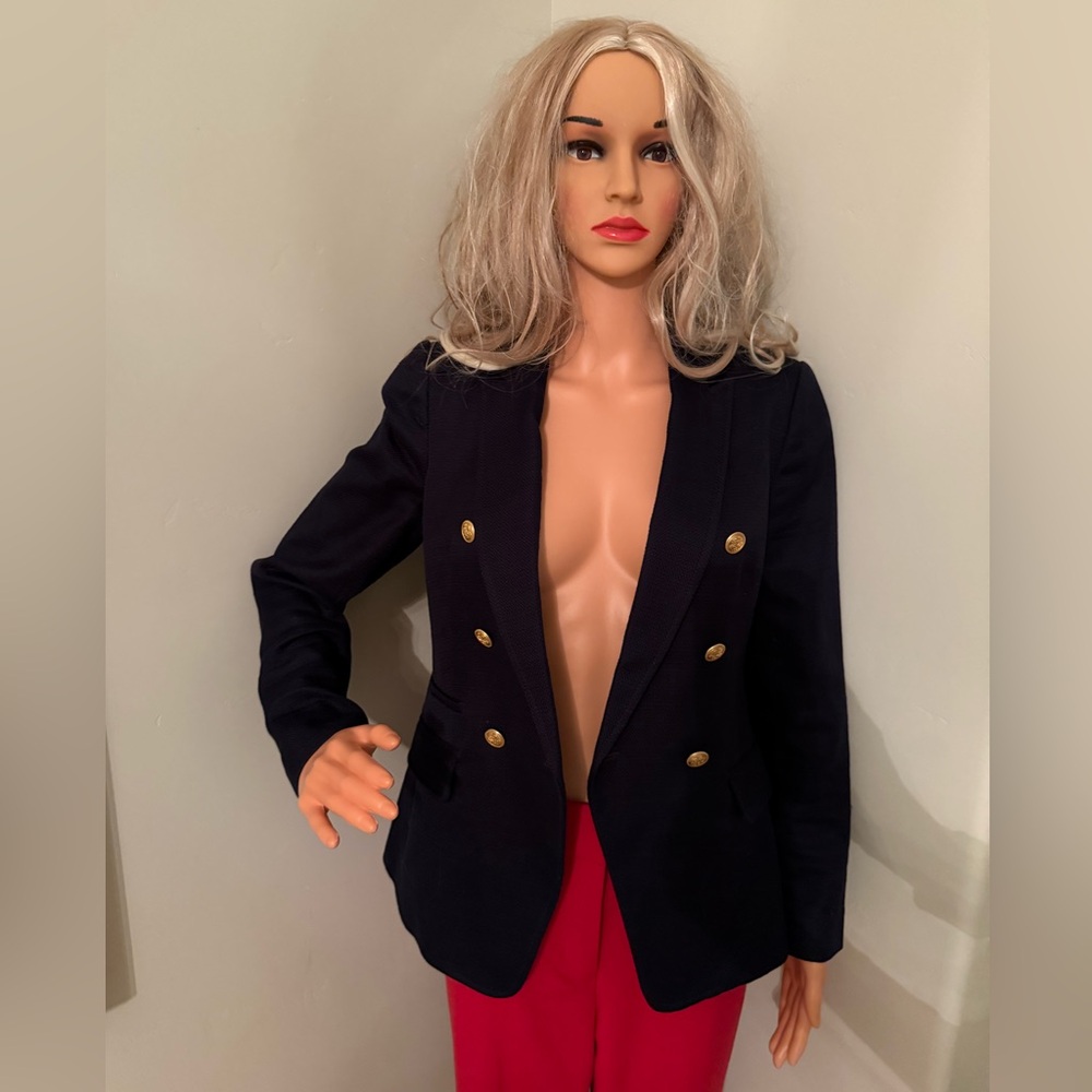New Never Worn Banana Republic Navy Blazer with Gorgeous Gold Buttons!